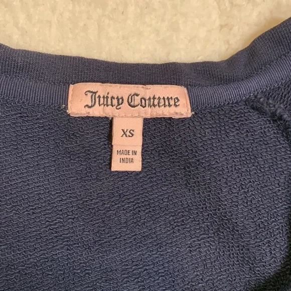 Juicy Couture waist tie navy blue embroidered romper jumpsuit dress size XS - Picture 6 of 12